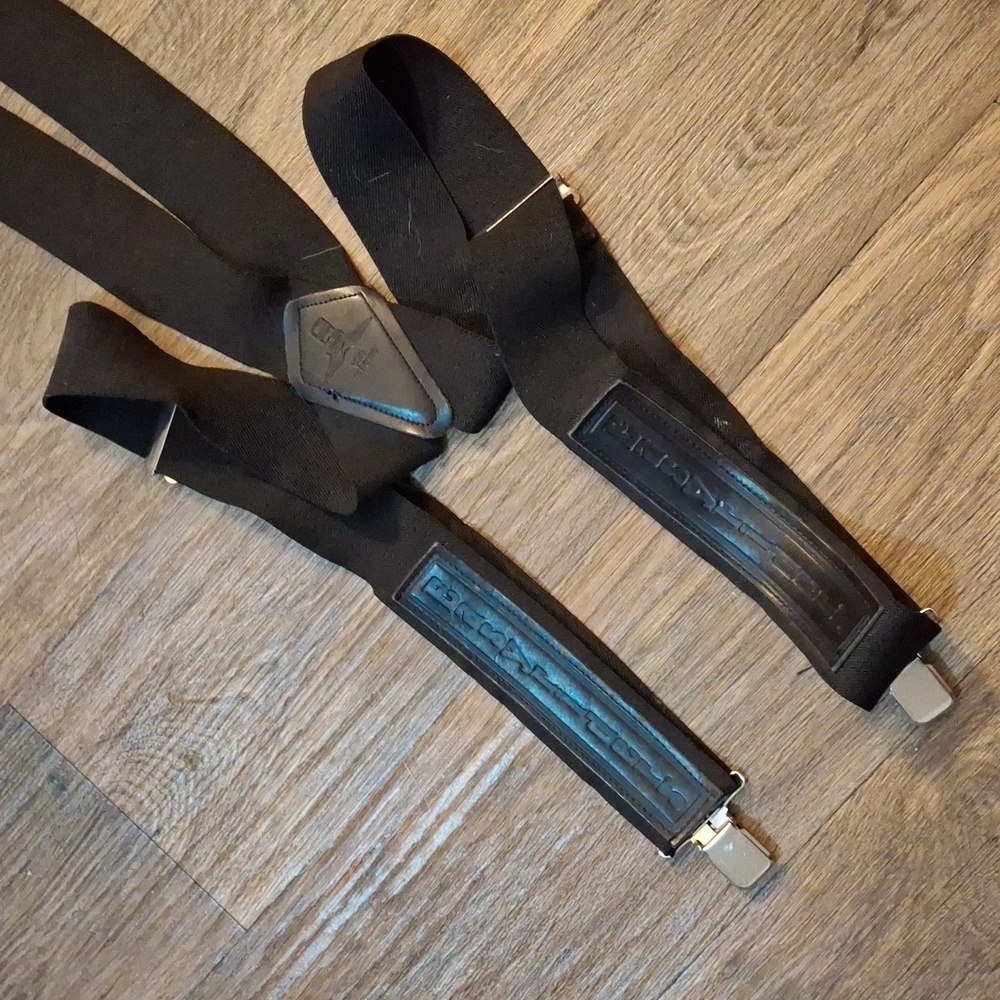 Vintage Easy Riders Black Men's Easyrider's Suspenders Rare. Made in the USA 
